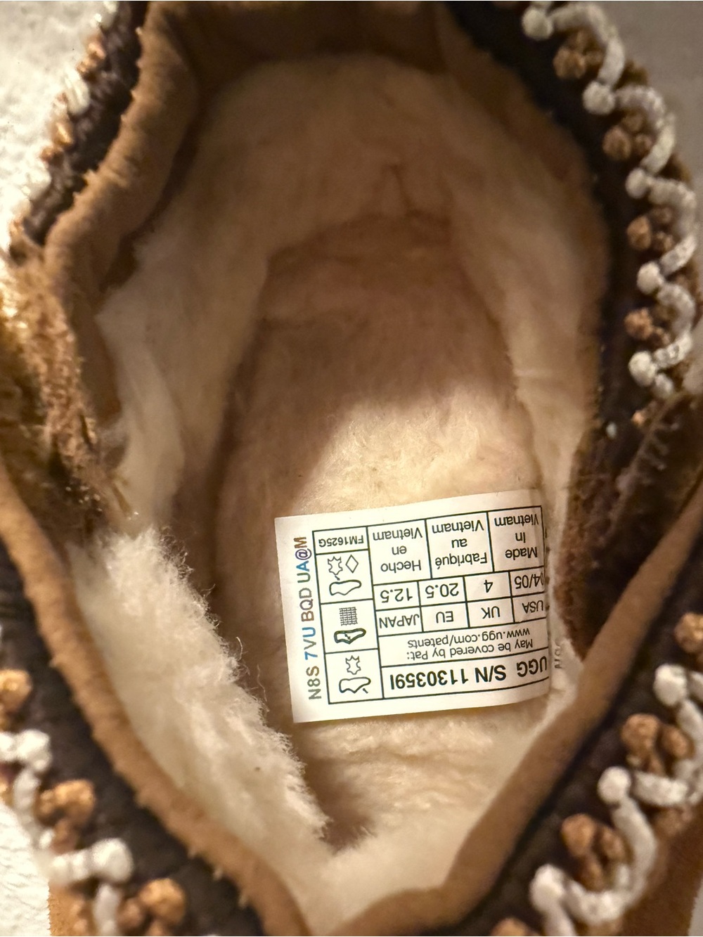 UGG Baby Tasman Slippers Brown Suede Cozy Slip-On Bootie’s - Picture 7 of 10